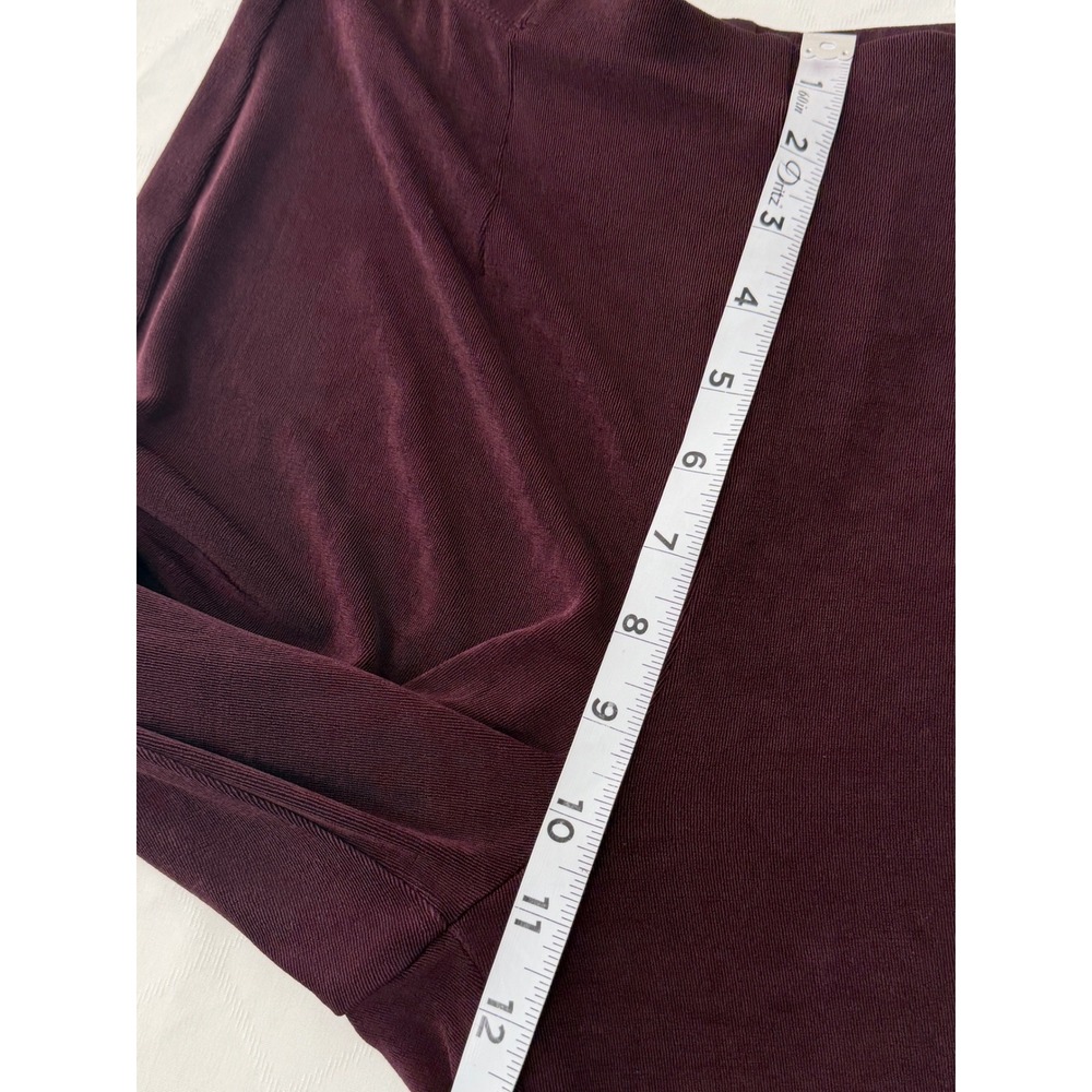 Chicos Travelers Plum Purple Slinky Knit Pants Pull On Elastic Waist Prep Med - Picture 9 of 10